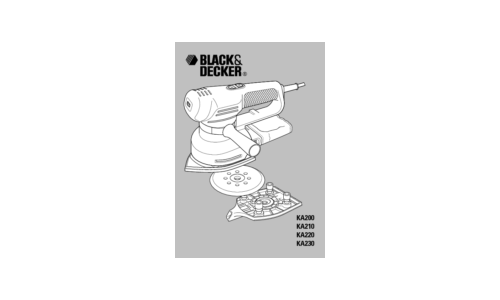 Black and Decker KA230 User Manual