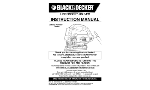 Black and Decker JS680V User Manual