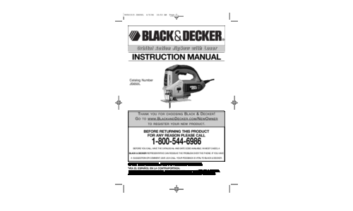 Black and Decker JS650L User Manual