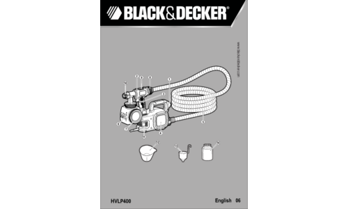 Black and Decker HVLP400 Technical Data