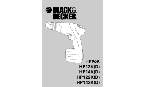 Black and Decker HP142KD User Manual