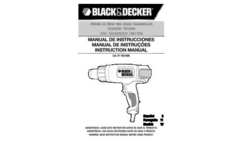 Black and Decker HG1500 User Manual