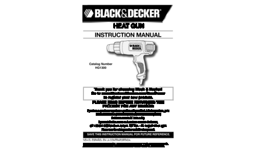 Black and Decker HG1300 User Manual