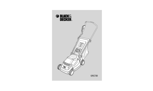 Black and Decker GRC730 User Manual