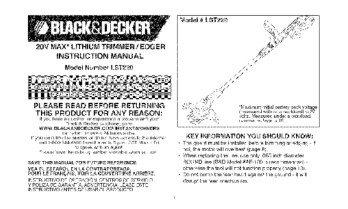 Black and Decker GM60 User Manual