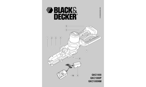 Black and Decker GKC1000NM Technical Data