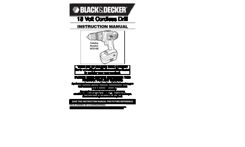 Black and Decker GCO182 User Manual