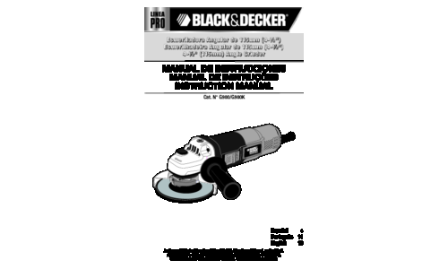 Black and Decker G900K User Manual