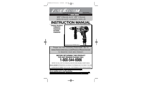 Black and Decker Fire Storm FS6500HD User Manual