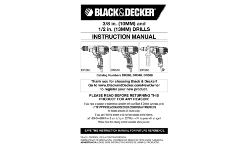 Black and Decker DR560 User Manual