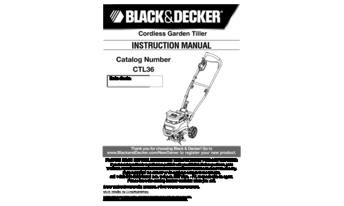 Black and Decker CTL36 User Manual