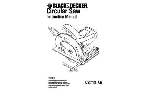 Black and Decker CS718-AE User Manual