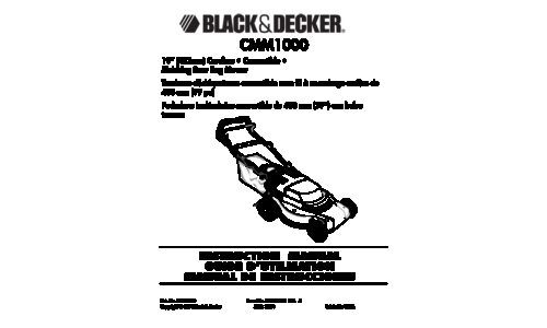 Black and Decker CMM1000 User Manual