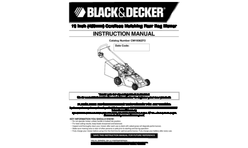 Black and Decker CM1936ZF2 User Manual