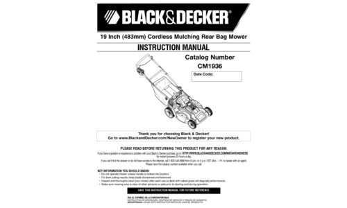 Black and Decker CM1936 User Manual