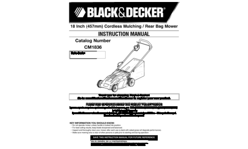 Black and Decker CM1836 User Manual