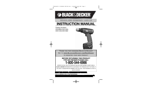 Black and Decker CDC1200 User Manual