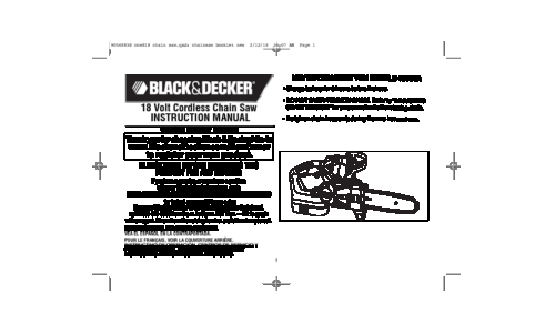 Black and Decker CCS818 User Manual