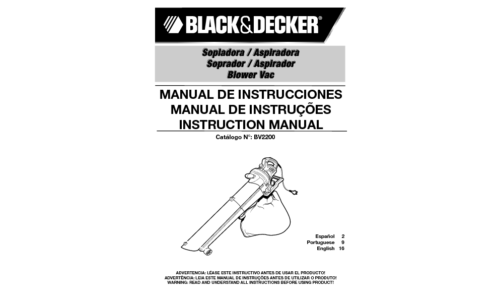 Black and Decker BV2200 User Manual