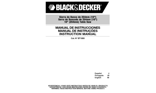 Black and Decker BT1800 User Manual