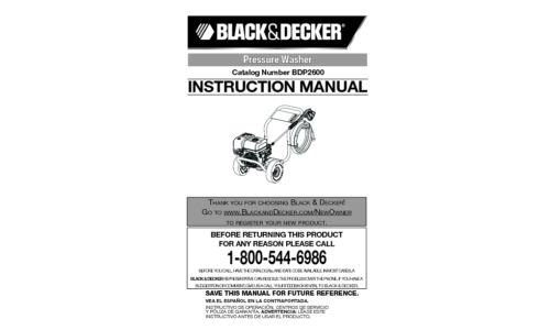 Black and Decker BDP2600 User Manual