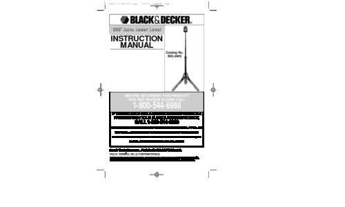 Black and Decker BDL300S User Manual