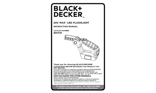 Black and Decker BDCf20 User Manual