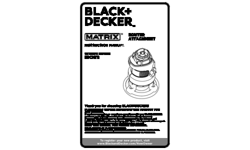 Black and Decker BDCMTR User Manual