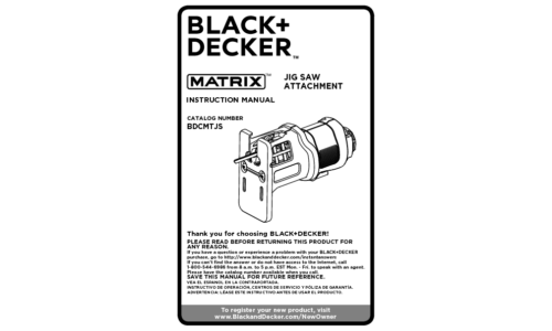 Black and Decker BDCMTJS User Manual