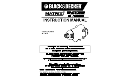 Black and Decker BDCDMT120 User Manual