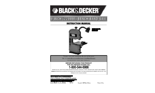 Black and Decker BDBS100 User Manual