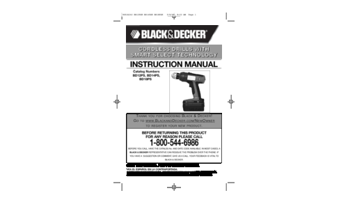 Black and Decker BD12PS User Manual