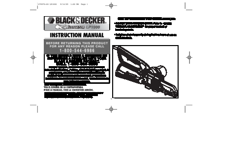 Black and Decker Alligator 479970-00 User Manual