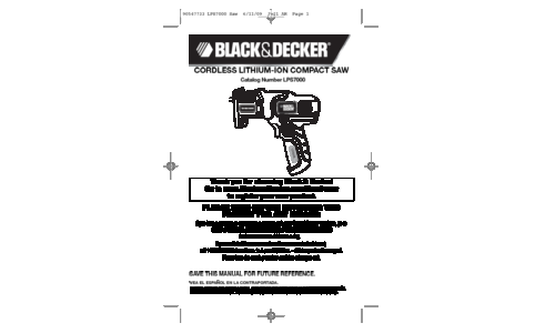 Black and Decker 90547733 User Manual