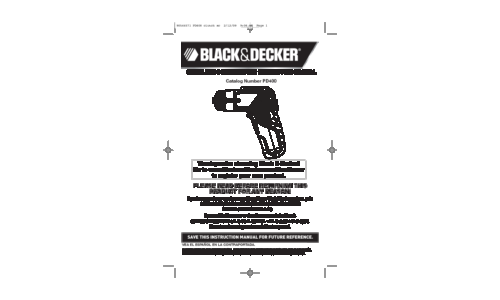 Black and Decker 90544571 User Manual