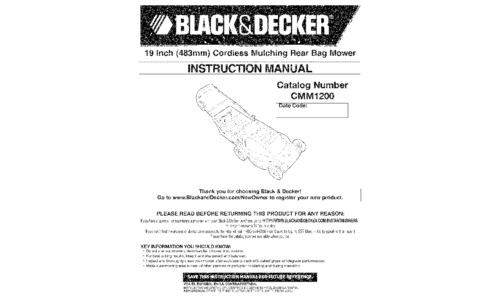 Black and Decker 90541667 User Manual