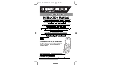 Black and Decker 90518824 User Manual