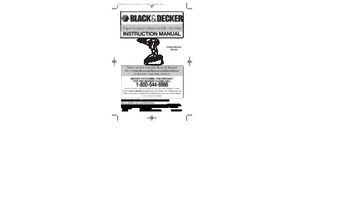 Black and Decker 90504614 User Manual