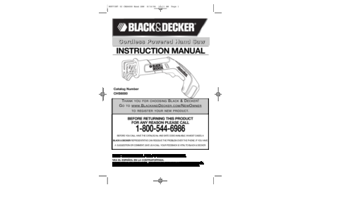 Black and Decker 90504595 User Manual