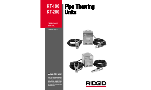 RIDGID Welder Kt-190 User Manual