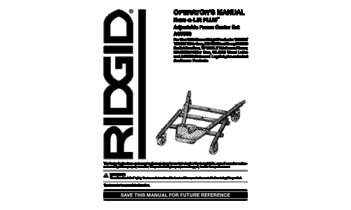 RIDGID WL1200 User Manual