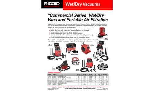 RIDGID WD4550 User Manual