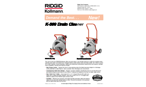 RIDGID Vacuum Cleaner K-380 User Manual