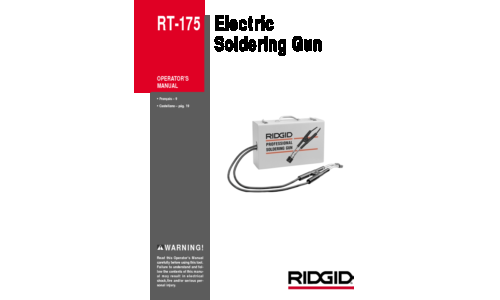 RIDGID Soldering Gun RT-175 User Manual