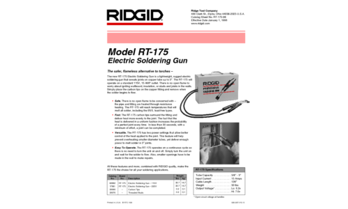 RIDGID Soldering Gun RT-175 196 User Manual