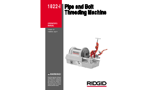 RIDGID Sewing Machine 1822-I User Manual