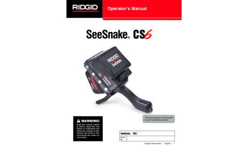 RIDGID SeeSnake Max RM200 User Manual