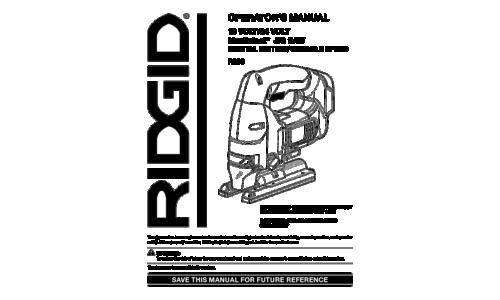 RIDGID Saw R883 User Manual