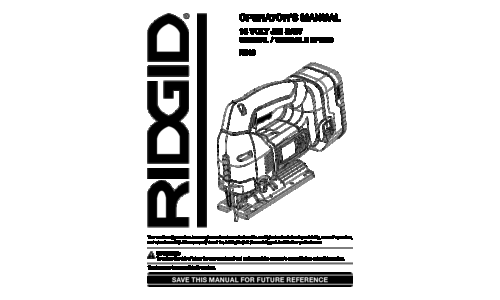 RIDGID Saw R843 User Manual