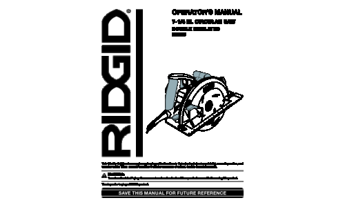 RIDGID Saw R3200 User Manual